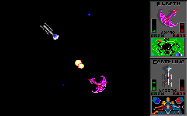 Star Control II IBM PC/Compatibles Screenshot: Fighting the Ur-Quan can be deadly...
