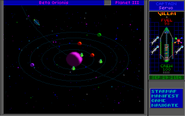 Star Control II IBM PC/Compatibles Screenshot: Some alien vessels flying around this planetary system...