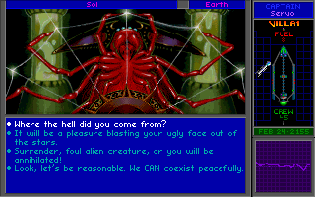 Star Control II IBM PC/Compatibles Screenshot: You can converse with various alien species...