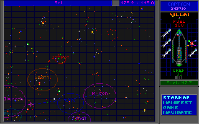 Star Control II IBM PC/Compatibles Screenshot: View of the galaxy...