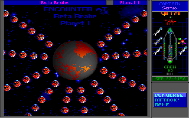 Star Control II IBM PC/Compatibles Screenshot: Battles on an opponents homeworld might not be recommended...