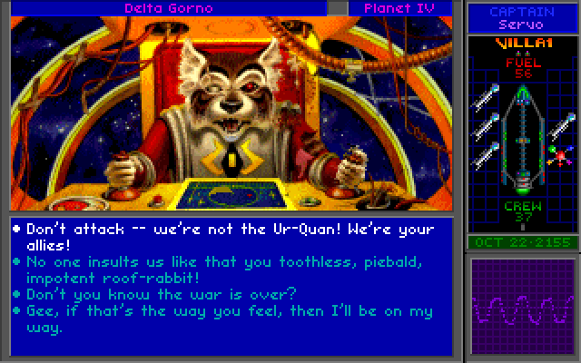 Star Control II IBM PC/Compatibles Screenshot: Some species are very aggressive.