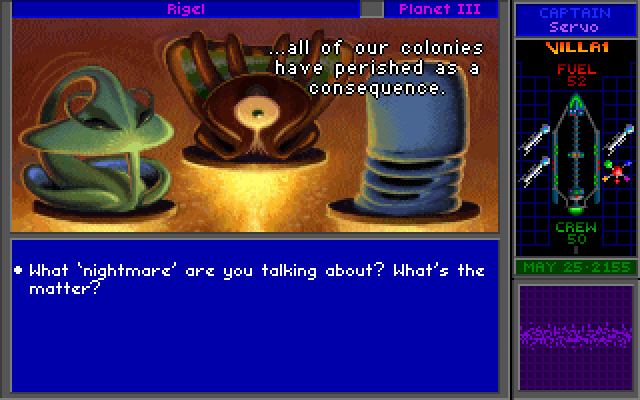 Star Control II IBM PC/Compatibles Screenshot: Encounter with the Zoq-Fot-Pik.