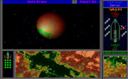 Star Control II for IBM PC/Compatibles - Collecting minerals on a planet surface.