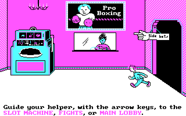 Uptown Gambler IBM PC/Compatibles Screenshot: The side bets lobby.