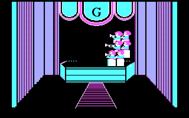 Uptown Gambler IBM PC/Compatibles Screenshot: Enjoy some music in the lounge.