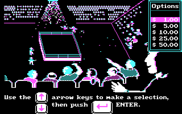 Uptown Gambler IBM PC/Compatibles Screenshot: Place your bet.
