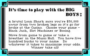 Uptown Gambler for IBM PC/Compatibles - Introduction.