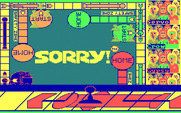Sorry! for IBM PC/Compatibles - The blue piece moves around the board.
