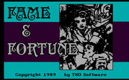 Fame & Fortune for IBM PC/Compatibles - Title screen.