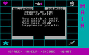 Fame & Fortune for IBM PC/Compatibles - The hand of fate takes away happiness points.