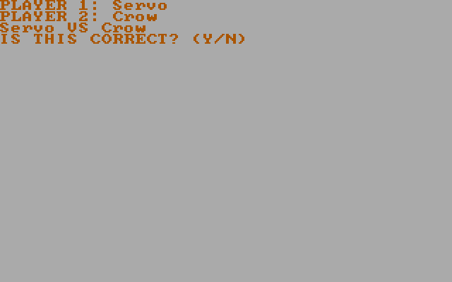 Switchbox IBM PC/Compatibles Screenshot: Setting up the players for a new game.