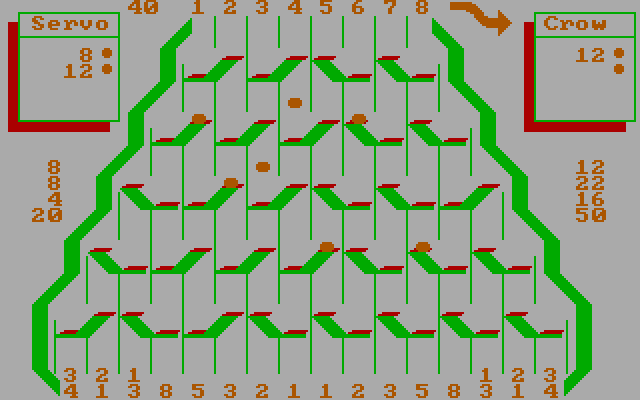 Switchbox IBM PC/Compatibles Screenshot: Score values for each column change as the game progresses.
