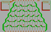Switchbox for IBM PC/Compatibles - Playing the game; the balls fall towards the bottom of the screen for points.