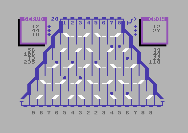 Switchbox Commodore 64 Screenshot: On each round the point values change.