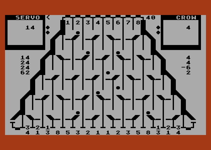 Switchbox Atari 8-bit Screenshot: The point values change on each round.