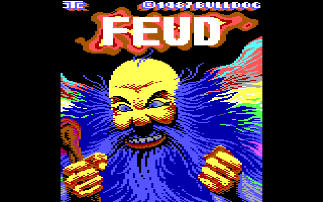 Feud IBM PC/Compatibles Screenshot: Title screen.