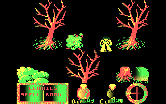 Feud IBM PC/Compatibles Screenshot: Searching through the woods...