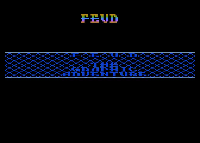 Feud Atari 8-bit Screenshot: Title screen.