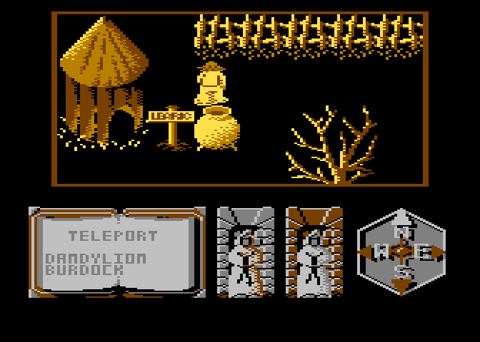 Feud Atari 8-bit Screenshot: Game start.