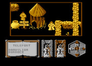 Feud for Atari 8-bit - Another hut, and there's my opponent gathering spells as well!