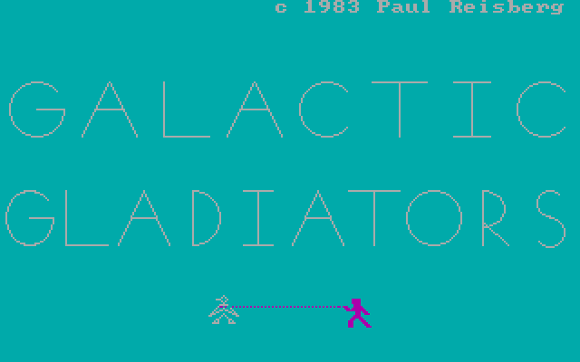 Galactic Gladiators IBM PC/Compatibles Screenshot: Title screen.