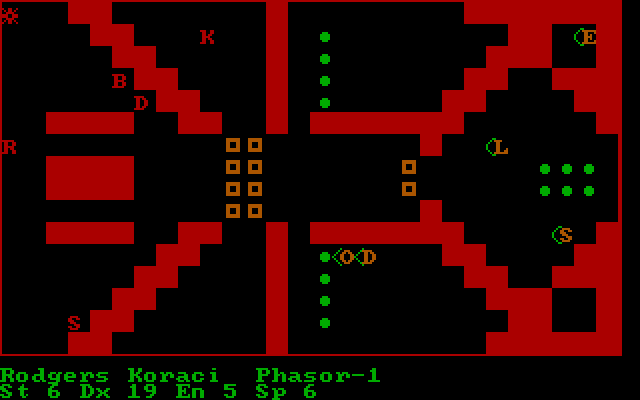Galactic Gladiators IBM PC/Compatibles Screenshot: A long range battlefield.