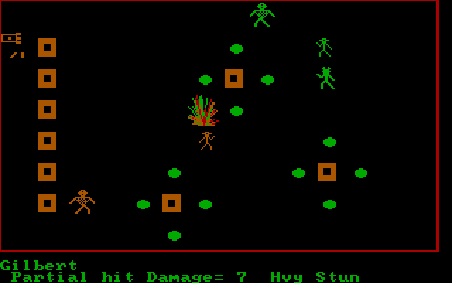 Galactic Gladiators IBM PC/Compatibles Screenshot: A partial hit!