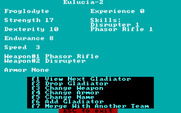 Galactic Gladiators for IBM PC/Compatibles - Setting up some characters.
