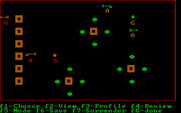Galactic Gladiators for IBM PC/Compatibles - The game map; choose an action!