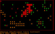 Galactic Gladiators for IBM PC/Compatibles - Choose a gladiator to examine...