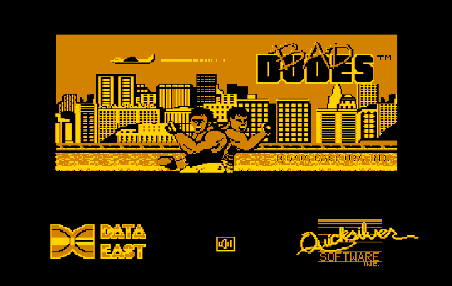 Bad Dudes vs. Dragon Ninja IBM PC/Compatibles Screenshot: Title screen.