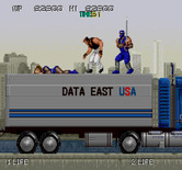 Bad Dudes vs. Dragon Ninja for Arcade - Oof! Watch out from attacks from behind...