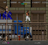 Bad Dudes vs. Dragon Ninja for Arcade - Here comes a truck with more enemies!