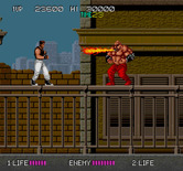 Bad Dudes vs. Dragon Ninja for Arcade - The first end of level boss.