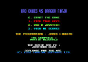 Bad Dudes vs. Dragon Ninja for Amstrad CPC - Main menu.