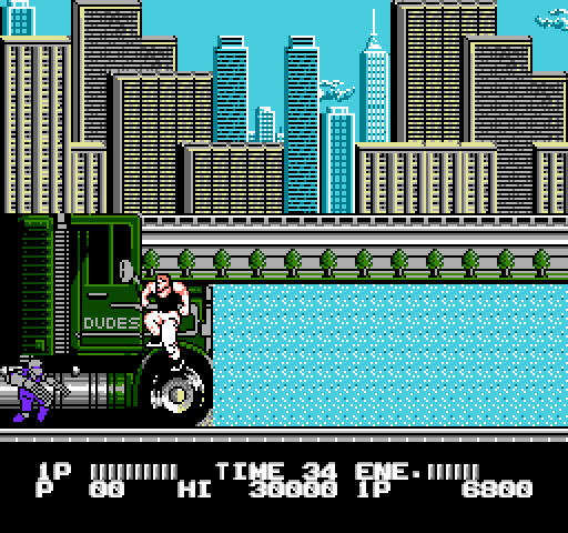 Bad Dudes vs. Dragon Ninja NES / Famicom Screenshot: This boss is small, but very quick!