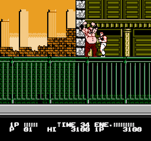 Bad Dudes vs. Dragon Ninja NES / Famicom Screenshot: The first end of level boss.