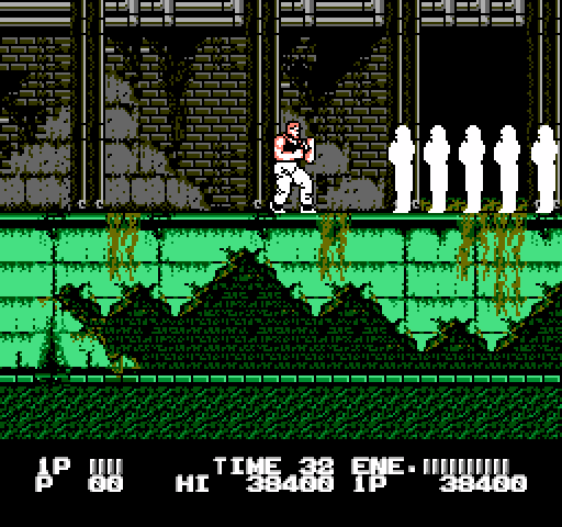 Bad Dudes vs. Dragon Ninja NES / Famicom Screenshot: It's an illusion! This boss splits into five copies.