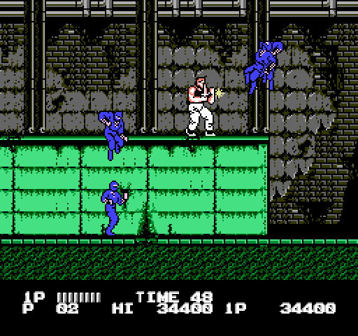 Bad Dudes vs. Dragon Ninja NES / Famicom Screenshot: Battle continues in the sewers.