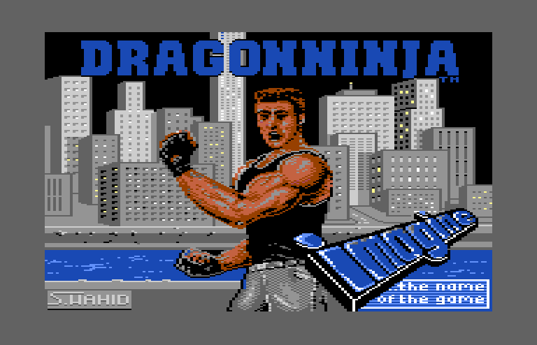 Bad Dudes vs. Dragon Ninja Commodore 64 Screenshot: Loading screen (cassette version).