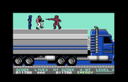 Bad Dudes vs. Dragon Ninja for Commodore 64 - Doesn't seem fair, this guy has a knife!