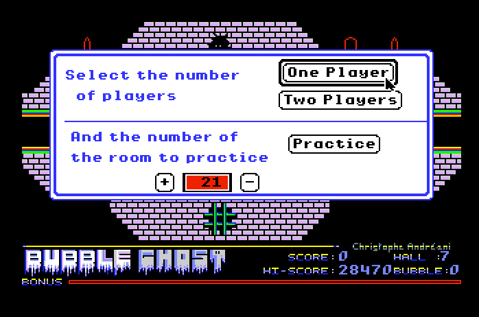 Bubble Ghost Apple IIgs Screenshot: Game start.