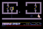 Bubble Ghost for Apple IIgs - The ghost turns pink then red as you blow to move the bubbles.