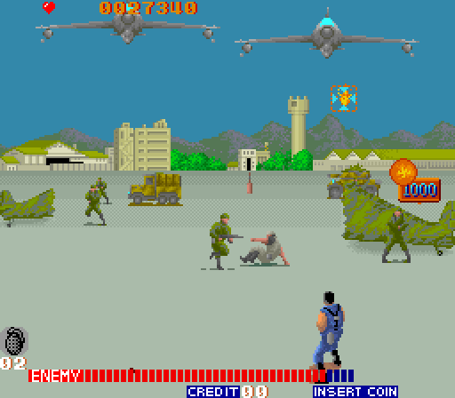 Cabal Arcade Screenshot: Several planes attacking!
