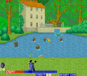 Cabal for Arcade - Fighters pop up from underwater, be carefull!