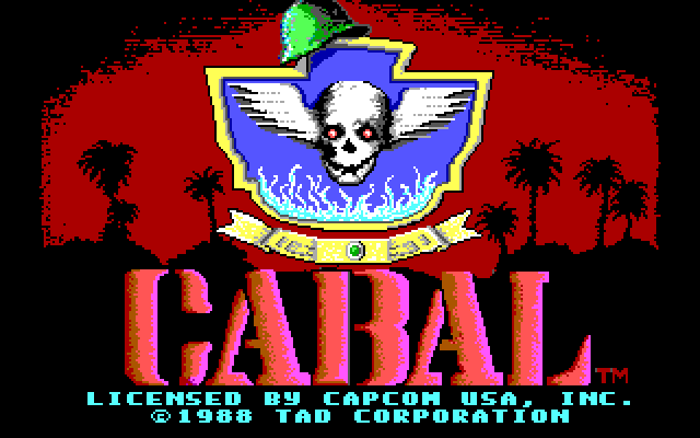 Cabal IBM PC/Compatibles Screenshot: Title screen.