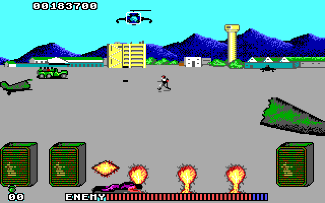Cabal IBM PC/Compatibles Screenshot: Oh no, I'm hit!