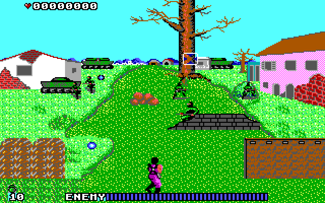 Cabal IBM PC/Compatibles Screenshot: Tanks, soldiers, and more attack!