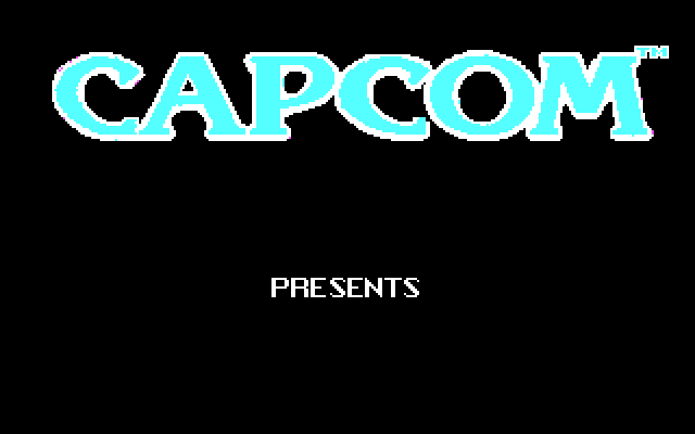 Cabal IBM PC/Compatibles Screenshot: Capcom logo screen.